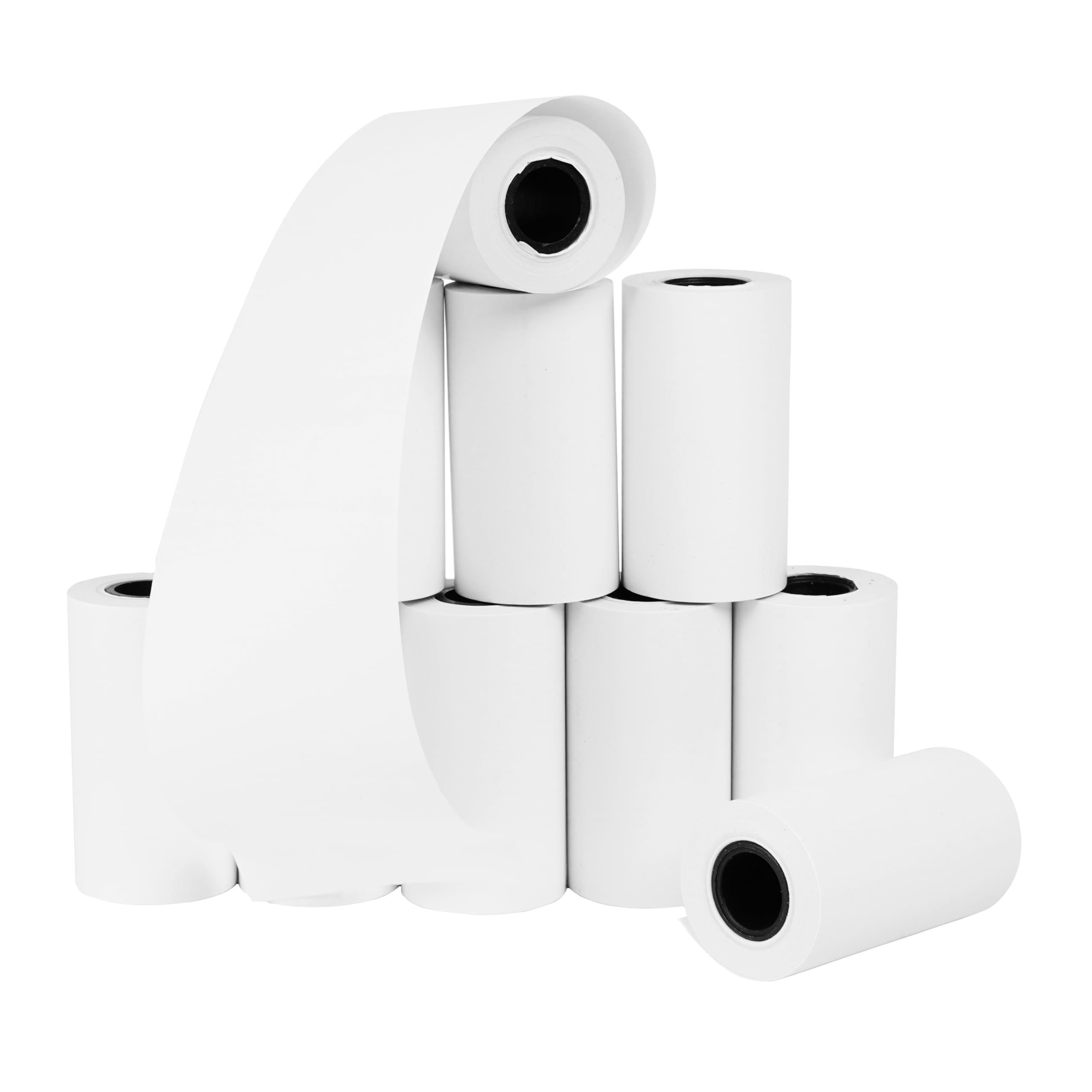 Inoverse EC-Cash - Rollos de papel térmico (80 mm x 60 mm x 12 mm, para sistema de caja registradora, impresora EPOS y terminal POS, papel de impresión de tinta blanca cero, sin BPA, 50 m, 40 rollos)