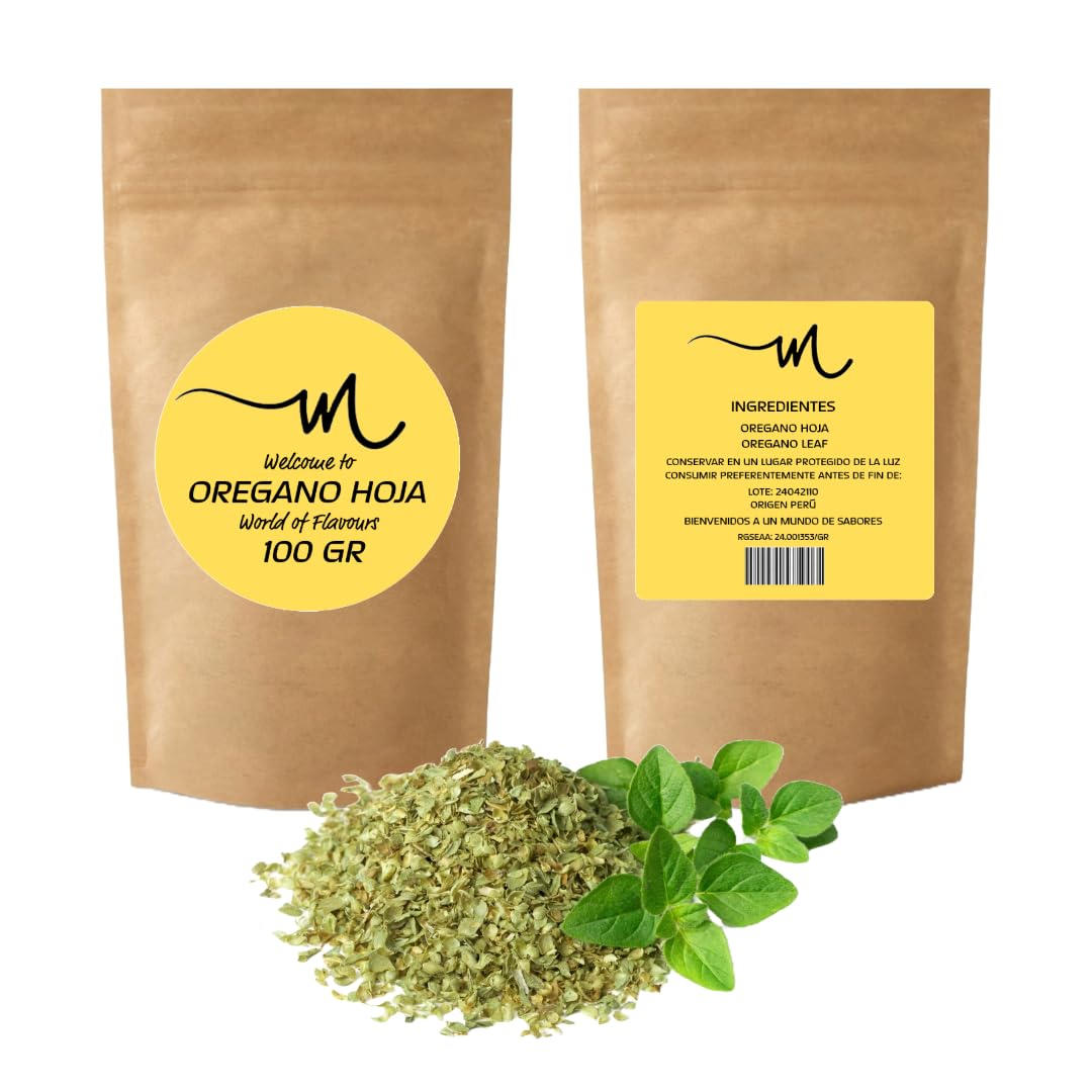 Oregano Hojas sin Gluten, Hojas de Oregano para Aceite de Oregano, Comida Vegana, Hierbas Provenzales, Especies para Cocinar Cocina Mediterranea, Hojas de Oregano para Infusiones - DnnG