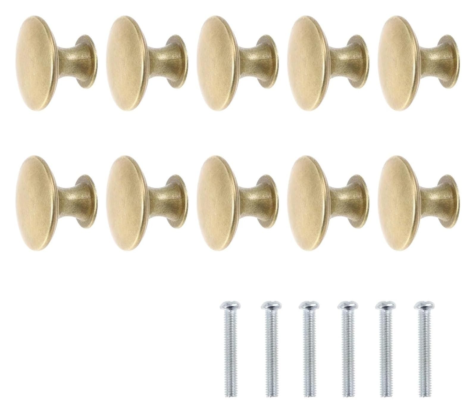 Gkirqvpe Bronze Cabinet Knobs, Drawer Handles Pack Of 12 Single Hole Round Zinc Alloy Cabinet Knobs For Wardrobe Kitchen Furniture