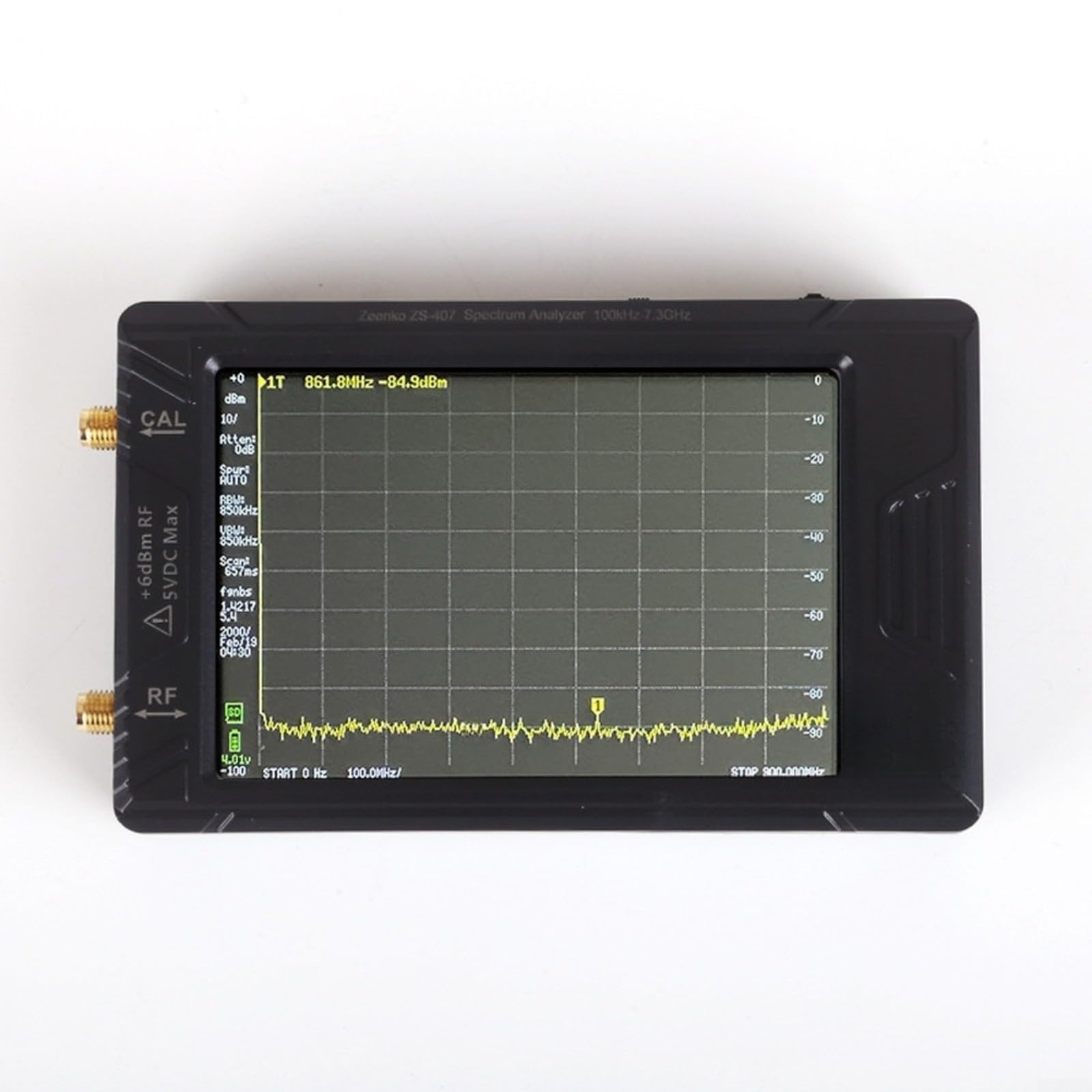 Handheld-Spektrumanalysator 100kHz-7,3GHz, Signalgenerator, 5000mAh