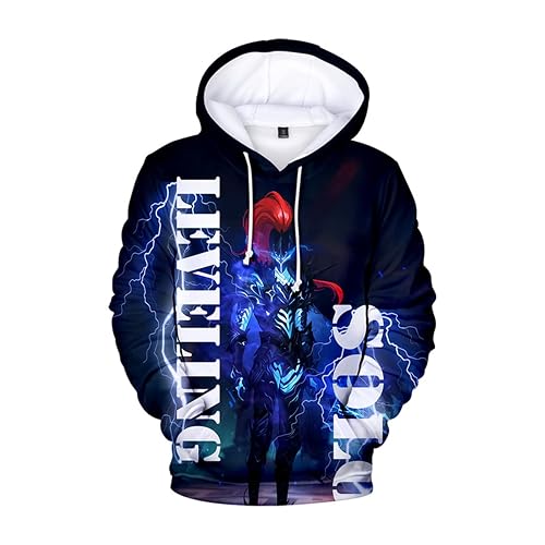 ISaikoy Anime Solo Leveling Hoodie Sweatshirt Jacket Sweater Pullover Hooded