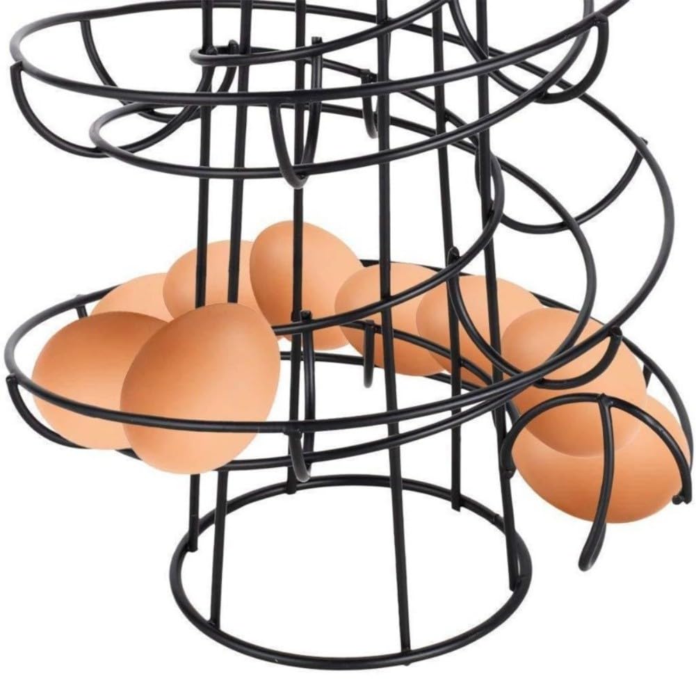 Lot de 20 spirales sans installation pour porte-œufs, support de cuisine en fer pour comptoir, support de rangement peu encombrant