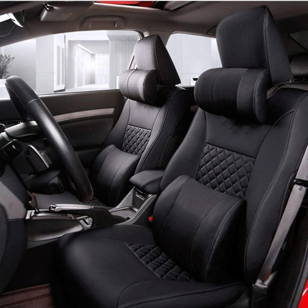 Lumbar Pillow-Leather Lumbar Car Cushion Cushion Lumbar Pad Synthetic Fiber Back Cushion Seat Headrest Lumbar Suit(White-Dinosaur Doodle4)