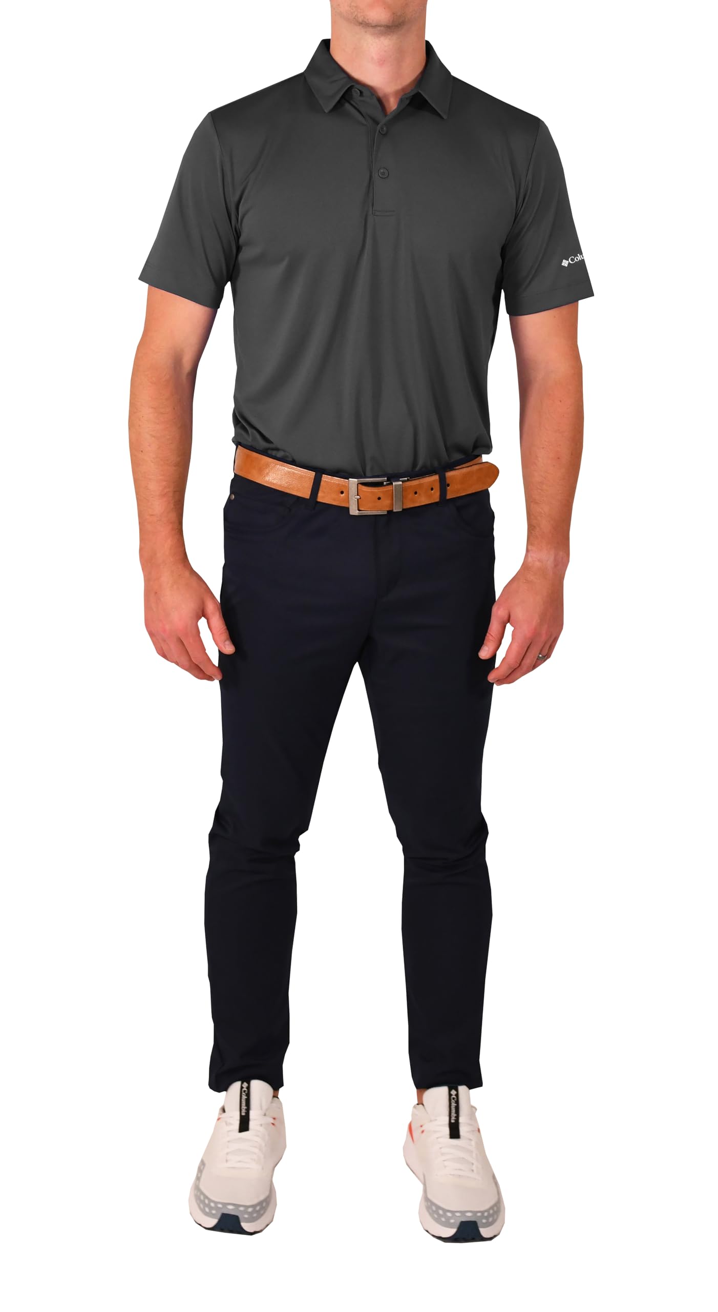 Men's Golf Drive Polo Shirt Omni Wick Performance Breathable Short Sleeve