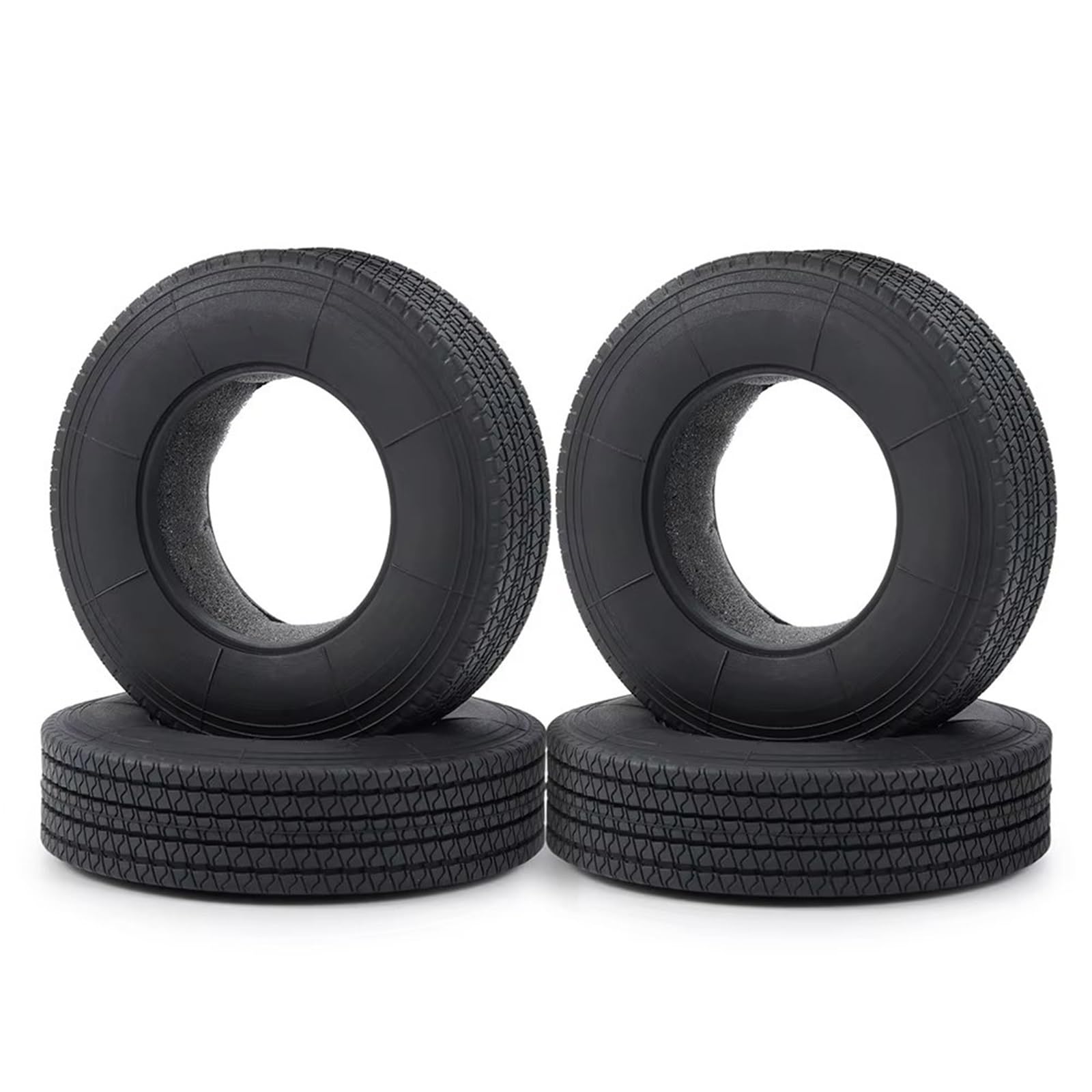 AXspeed Lot de 4 pneus RC 1/14, pneus de roue de 25 mm pour remorque, tracteur, camion Tamiya