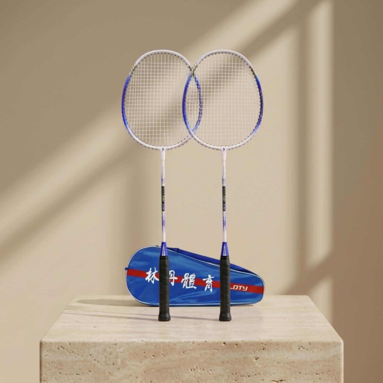 Baoblaze Bambini Badminton Set Sospeso per Volano Allenamento Continuo con Cavi Ganci E Sacca Montaggio a Soffitto Materiale Plastica Nylon Adatto per Pratica