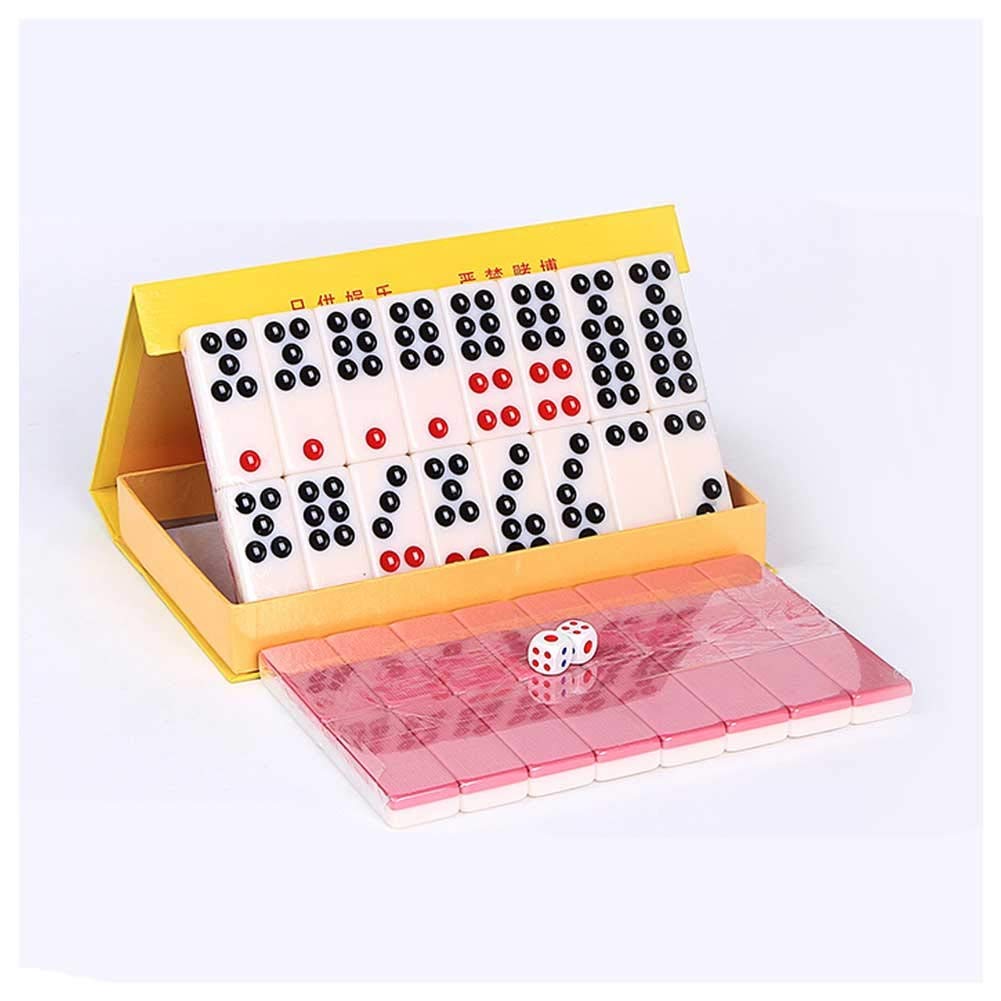 FAXIOAWA Zestaw Pai Gow Pai Gow Poker Pai Gow zestaw płytek, zestaw Pai Gow, China Pai Gow Casino Game Party, Pai Gow duże karty do ręcznego tarcia dla dorosłych w gospodarstwie domowym, 32 arkusze (rozmiar: różowy)