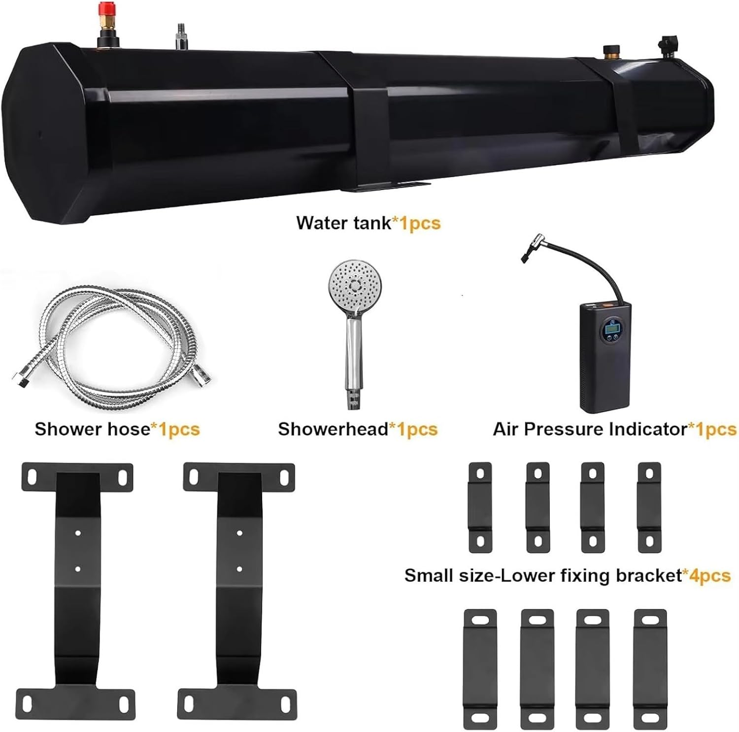 Camping Shower with Pump, 18L/20L/30 Solar Shower, Roof Rack Water Tank, for Hiking, Pet Cleaning, Beach Vacations(18L)