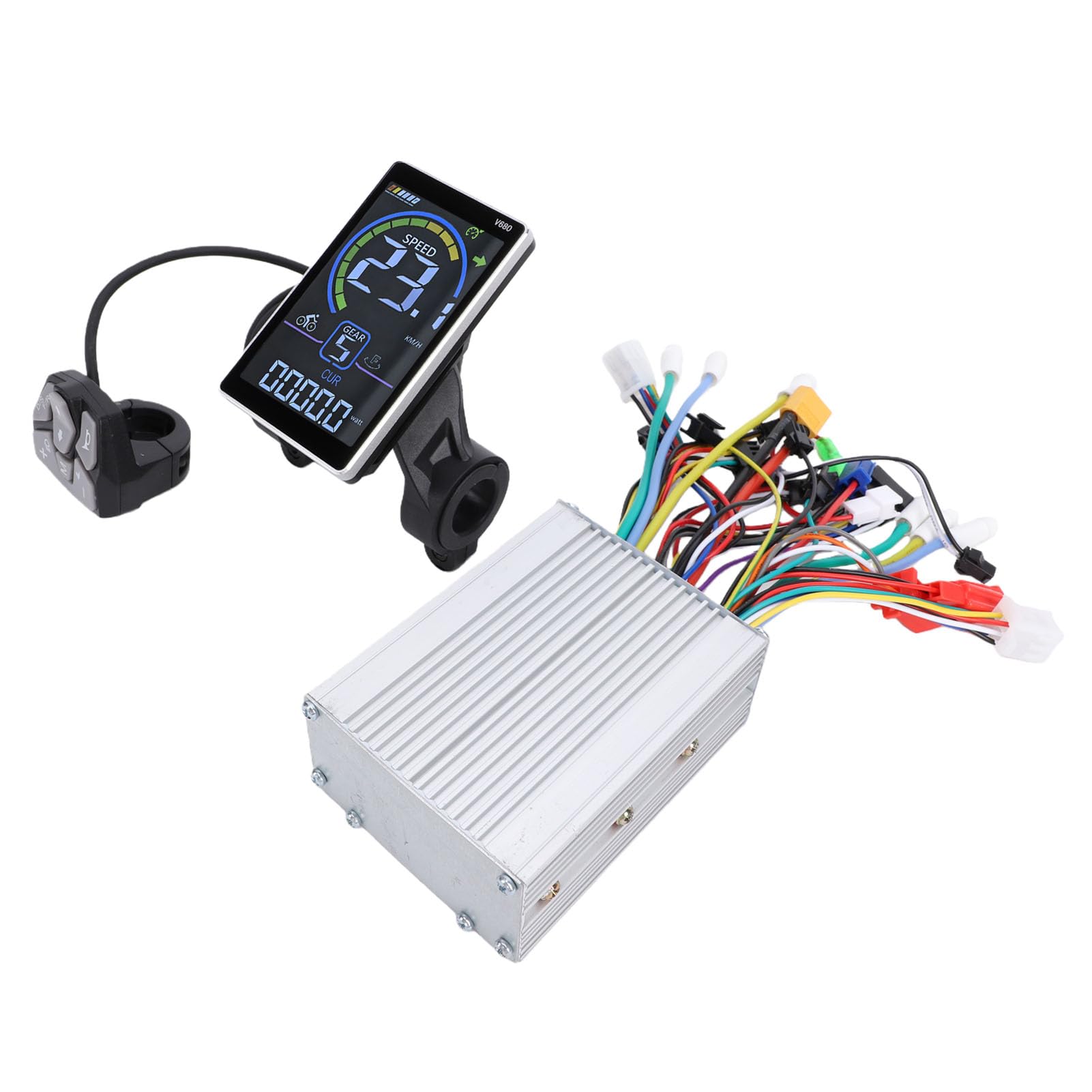 Generic Pannello di Controllo a Colori con Schermo LCD Resistente All'acqua Controller Brushless a Doppia Azionamento da 500 W per Veicoli Elettrici