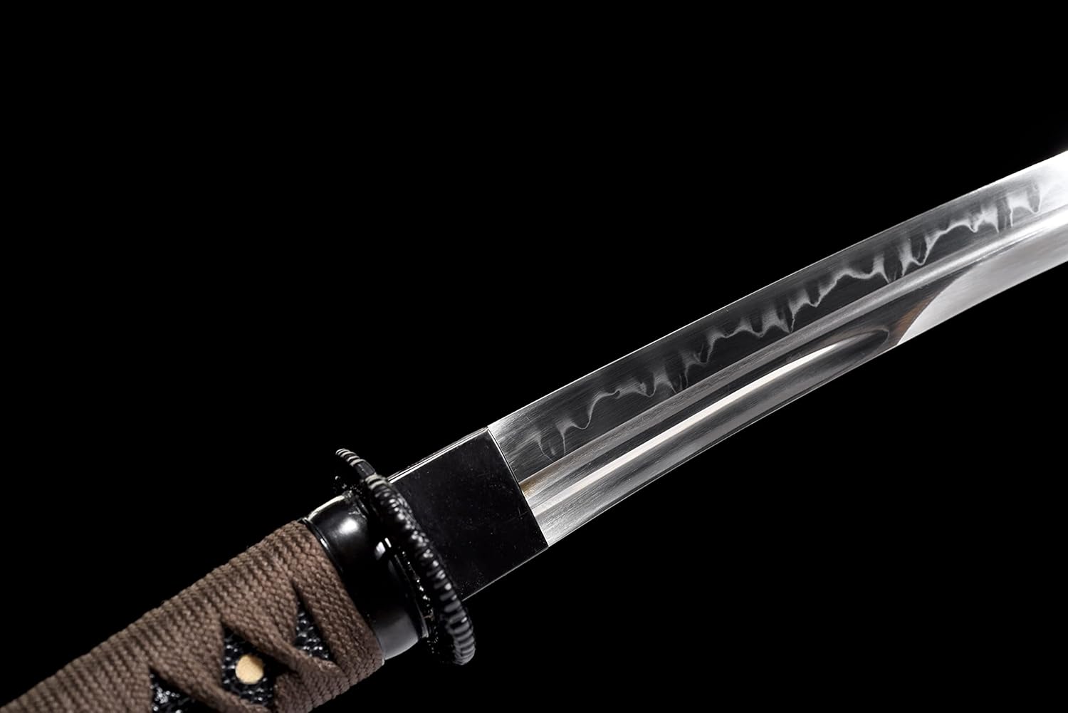 JIHPEN sword - Handmade Tanto Sword T10 Carbon Steel Real Hamon with Scabbard