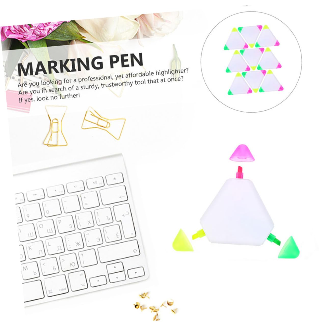 3 Series Rotuladores Fluorescentes Triangulares Para Subrayar Y Marcadores Artísticos Y Compactos Para Estudiantes Y Artistas Perfectos Para Notas Scrapbooking Y 5 Piezas X 3