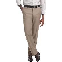 Mens Dress Pants Classic Fit Flat Front Hidden Expandable Waist No Iron Wrinkle Free Business Casual Formal Work to Weekend