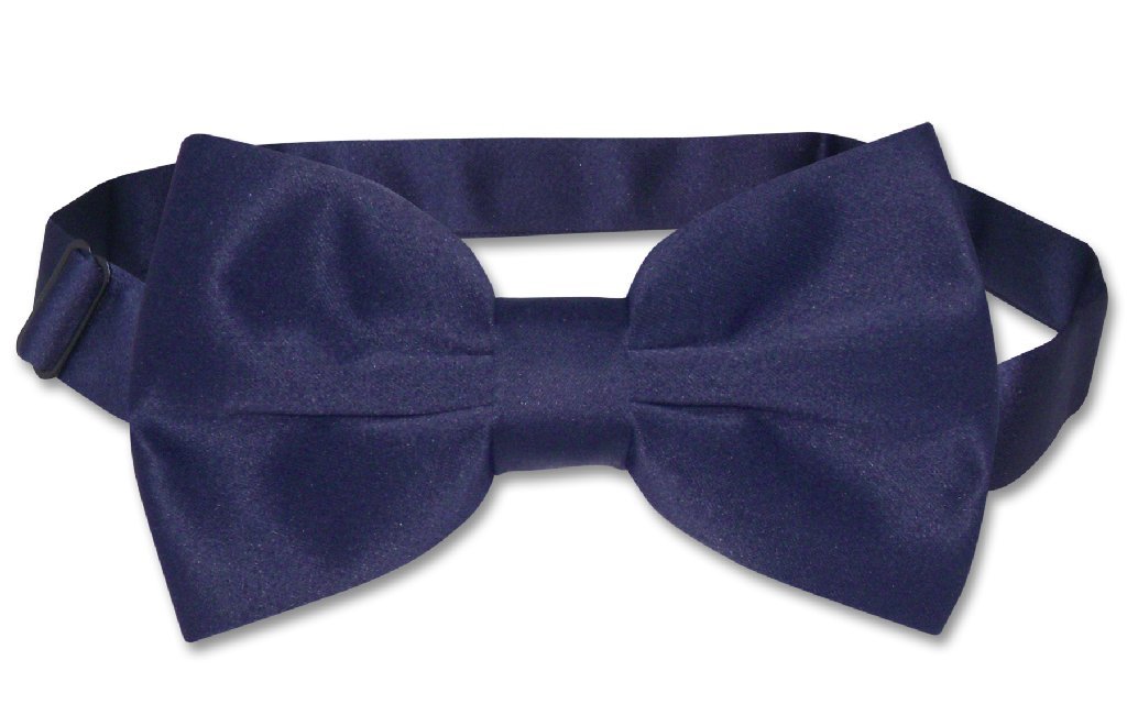 Vesuvio NapoliBOWTIE Solid NAVY BLUE Color Men's Bow Tie for Tuxedo or Suit