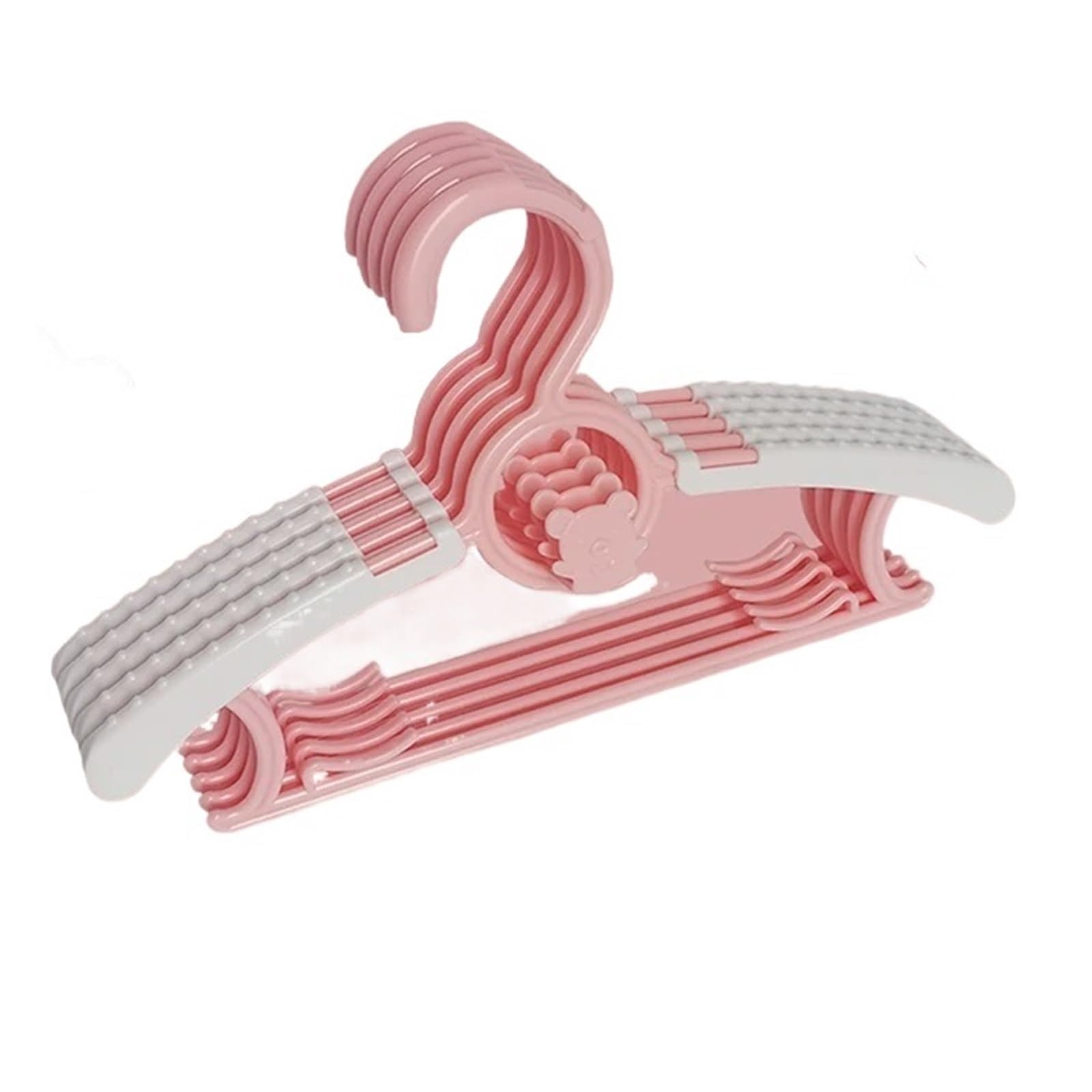 KFGISD, Non-slip Clothes Hanger Adjustable Storage Hangers Cute Clothes Organizer Closet Coats Rack ，Hangers(Pink,20PCS)