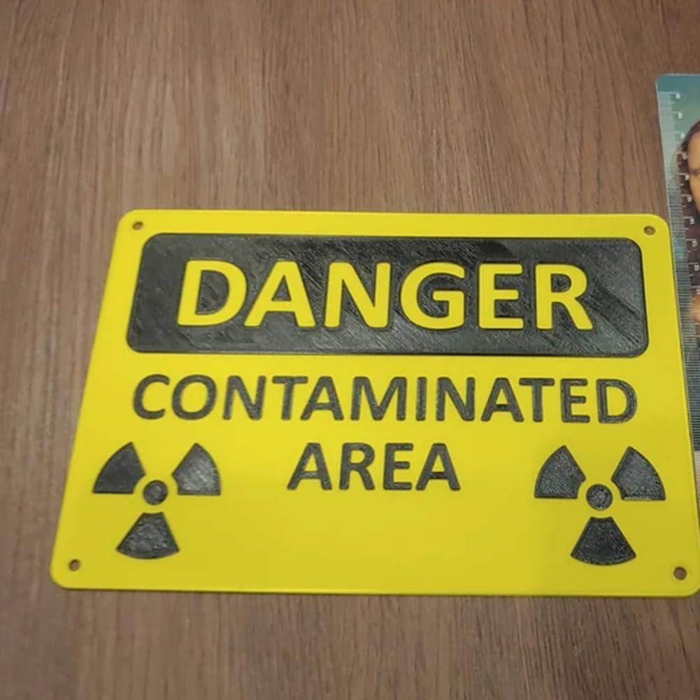Segnale di pericolo per area contaminata da radiazioni nucleari/pericolo, facile da usare