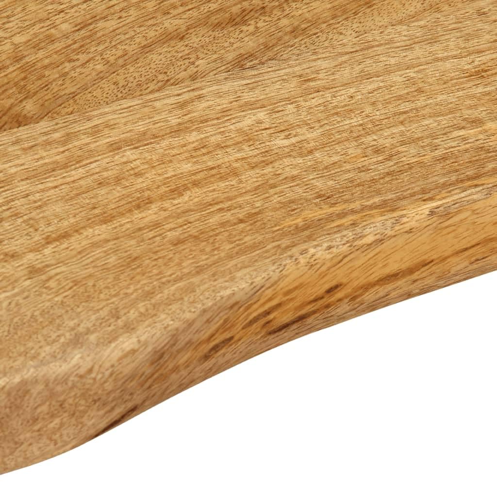 vidaXL Tischplatte, Holztischplatte mit Baumkante, Ersatztischplatte für Couchtisch Beistelltisch Esstisch, Holzplatte, Massivholz Mango