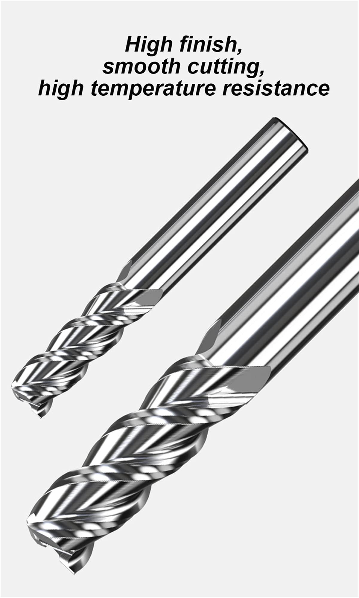 Metal HRC55 3 frezy końcowe z węglików spiekanych aluminium miedź frezy do drewna, stal wolframowa, średnica krawędzi: 16 x 16DX100L 3F, wymiary: 20 szt.)