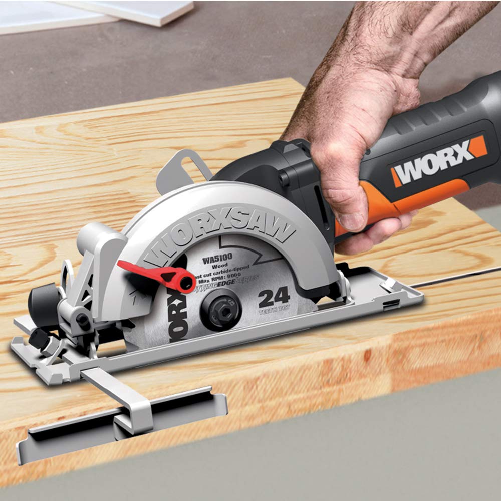 WORX Sierra circular WORXSaw XL 500W | WX439 | Disco de 1200mm | Sistema de aspiración integrado | Rápido ajuste de profundidad | Cambio de disco sencillo | Para todo tipo de materiales