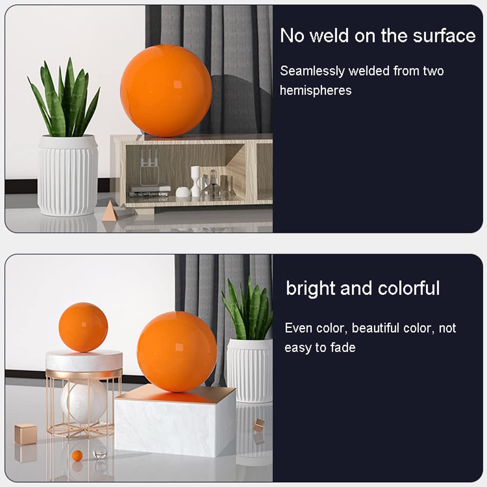 bola de jardín de espejo, mirando a la pelota, Bola for mirar jardín, bola for mirar naranja, bola hueca de acero inoxidable, esfera lisa reflectante for decoración de jardín, tamaño 5-30 cm disponibl