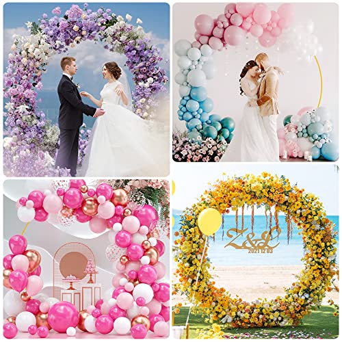Fomcet 7.2FT Wedding Arch Round Backdrop Stand Gold Metal Circle Wedding Arch for Ceremony Birthday Party Anniversary Bridal Baby Shower Graduation Decoration - Image 7