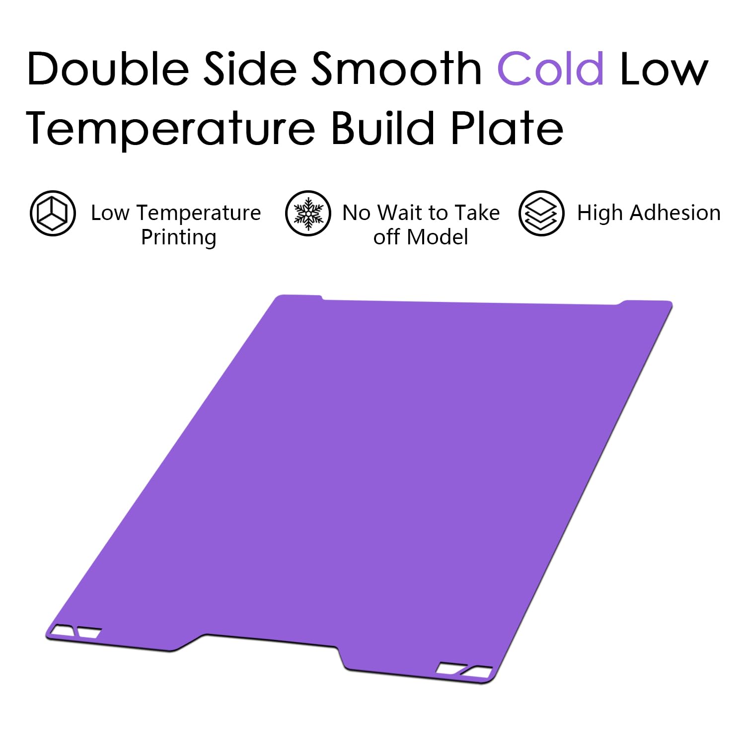 HzdaDeve Placa de refrigeración mejorada para H2C Combo Sin Calefacción Sin Pegamento Placa de construcción fría de baja temperatura 335 x 346,5 mm Plataforma de placa lisa de doble cara PEI para