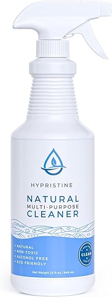 HYPRISTINE PURE Hypochlorous Acid Spray, Multi-Purpose Cleaner, Superior Shelf Life, 0% Bleach, 0% Alcohol, Food Contact Safe, Eliminate Non-Living Allergens, Remove Pet Odor, Clean Any Surface