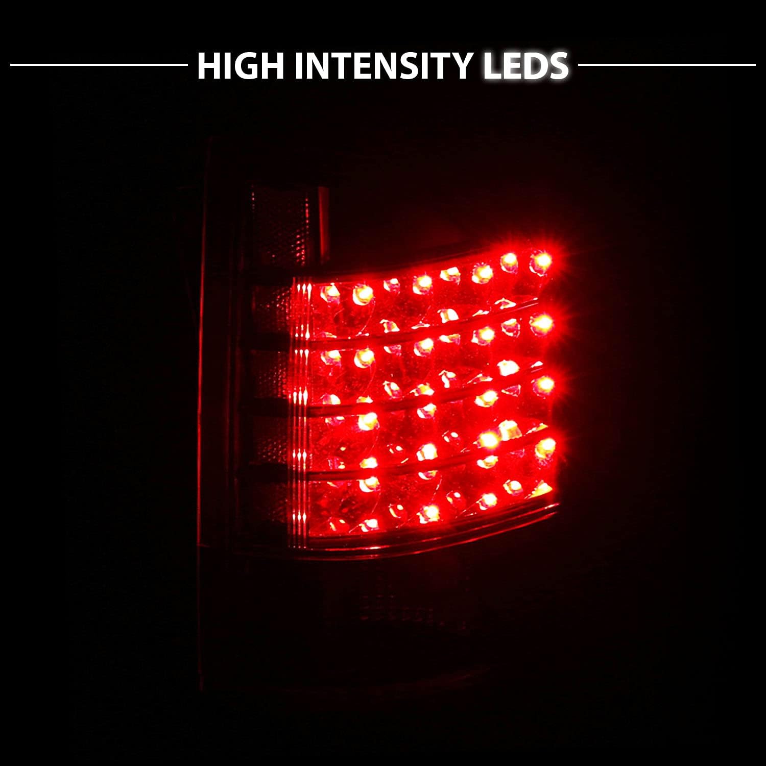 AmeriLite Black LED Replacement Brake Tail Lights Set For Chevy S-10 / G.M.C Sonoma - Passenger and Driver Side