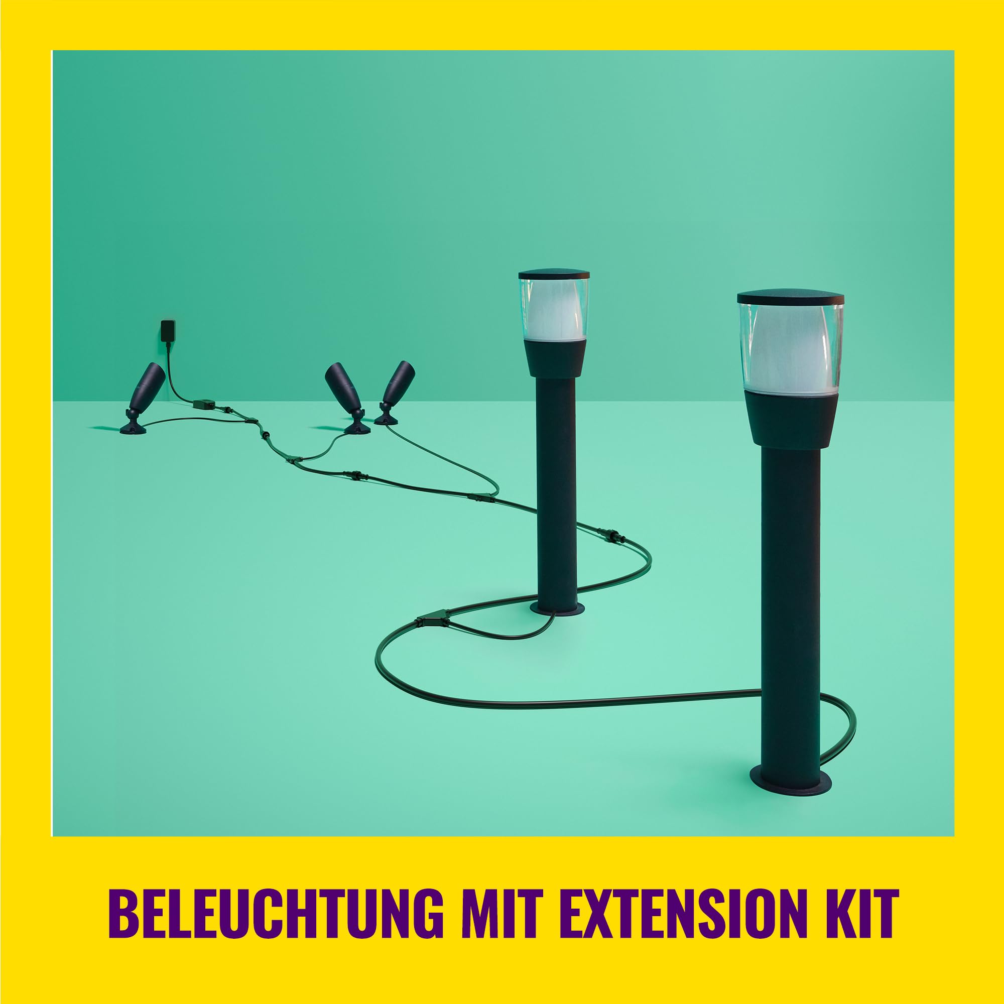 WiZ Tunable White and Color LED Außenleuchte Elpas, dimmbar, warm- bis kaltweiß, 16 Mio. Farben, smarte Steuerung per App/Stimme über WLAN, Erweiterung