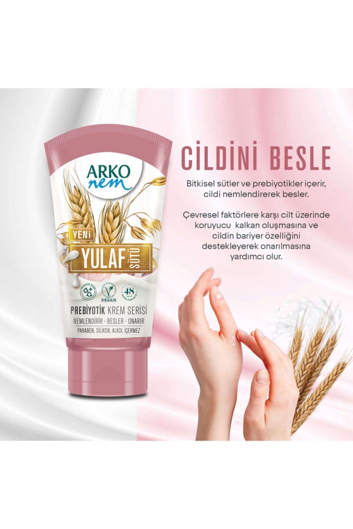 Arko Nem Prebiyotik Krem Serisi Yulaf Sütü 60 ml