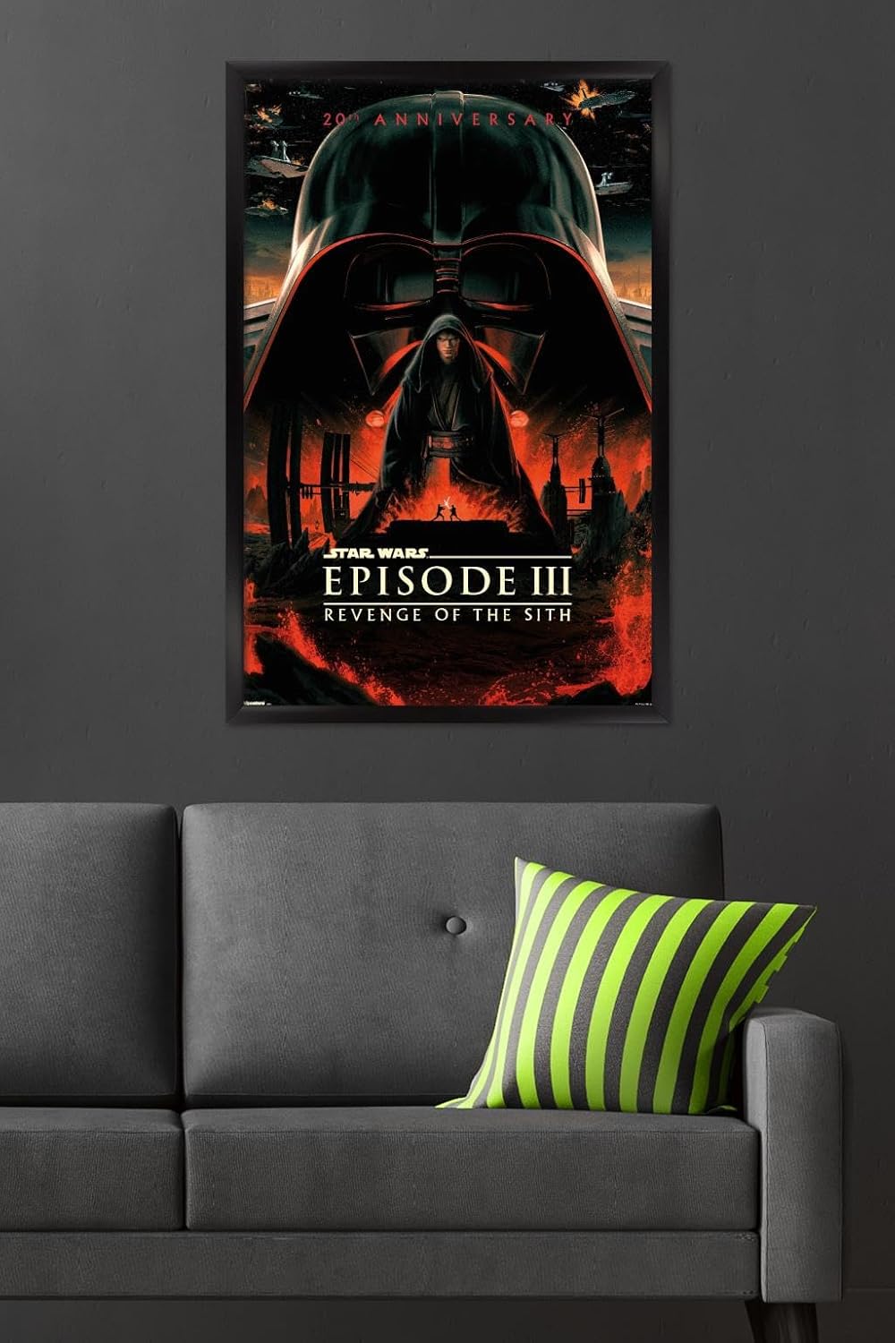 Star Wars: Revenge Of The Sith - 20th Anniversary Wall Poster, 34L" x 22.4W", Black Framed Version
