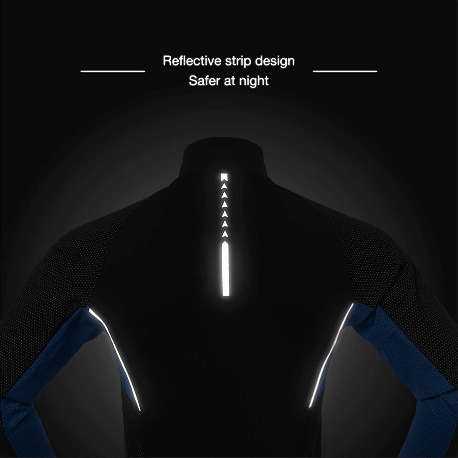 Chaqueta Térmico Ciclismo Bicicleta Running Deportes a Prueba de Viento para Hombres Mujeres, Ropa Reflectante Deportiva