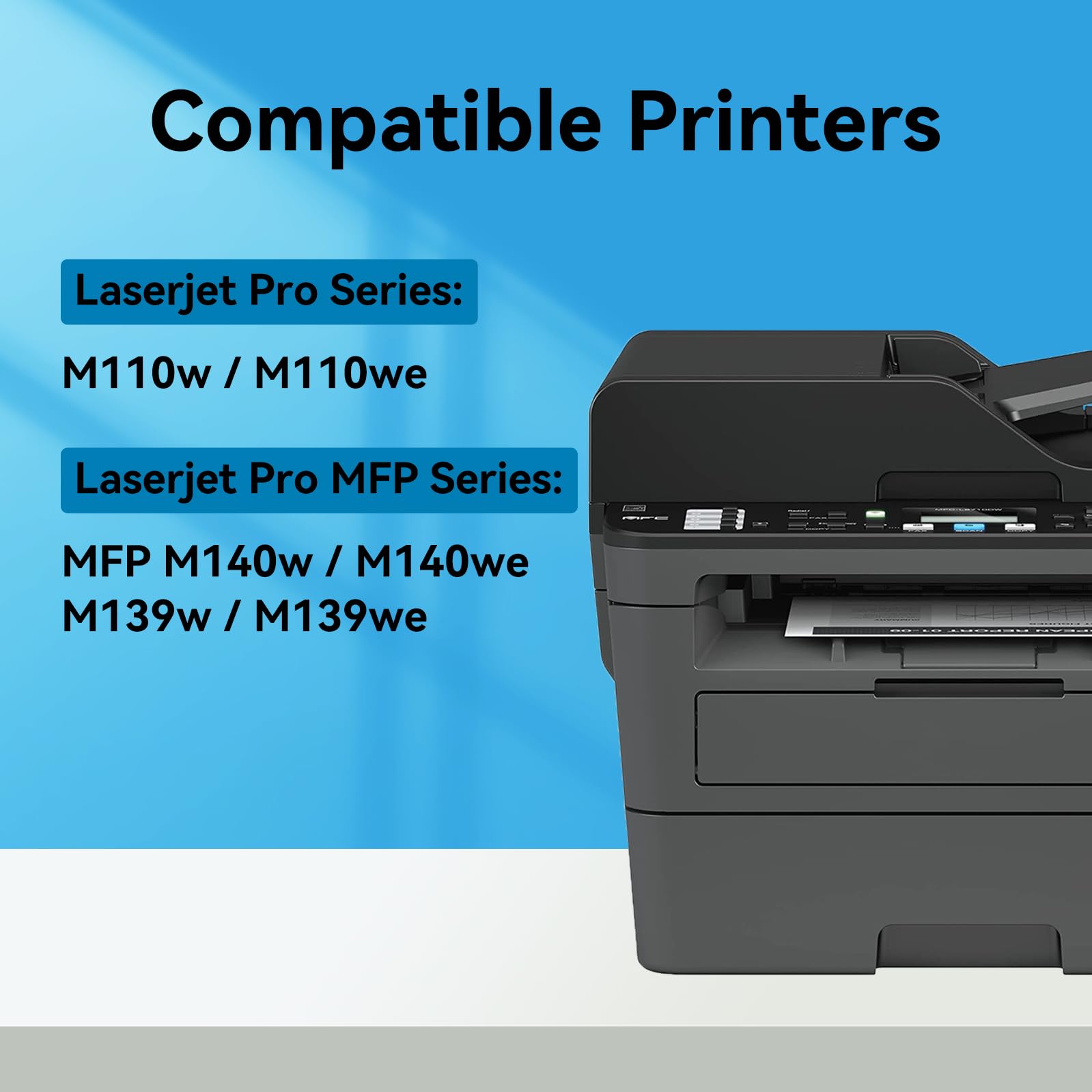 Tóner de Repuesto HP 142A W1420A para LaserJet Pro M110w M110 M110we MFP M140w M140 M140we M139w M139we M139 (1 Negro)