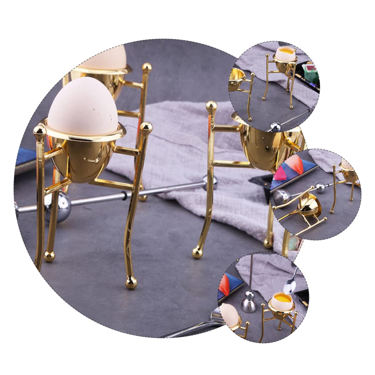 IMIKEYA 2pièces Support à Œufs Pur Récipient à Doré pour Cuisine Et Décoration De Pâques