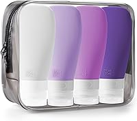 Vista 1 de INSFIT Botellas de viaje portátiles, recipientes a prueba de fugas aprobados por la TSA para artículos de tocador, accesorios recargables sin BPA