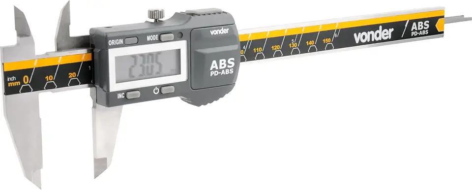 Paquímetro digital, 150 mm, função ABS, PD-ABS VONDER