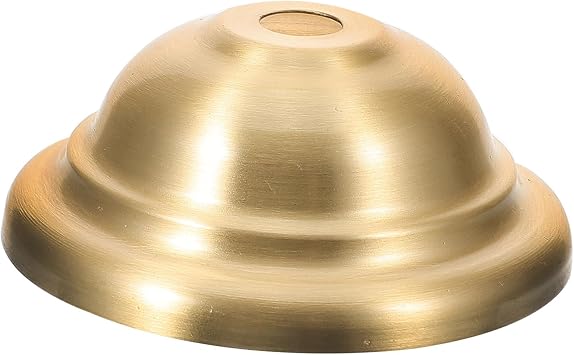 Angoily Small Brass Lamp Finial Simple Replacement Light Fixture Finial for Table and Ceiling Lamps Sturdy Rounded Design Compatible with Various Lamp Shades and Bases