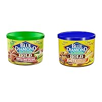 Vista 1 de Blue Diamond Almonds Spicy Dill Pickle and BOLD Elote Mexican Street Corn Flavored Snack Nuts, latas de 6 onzas