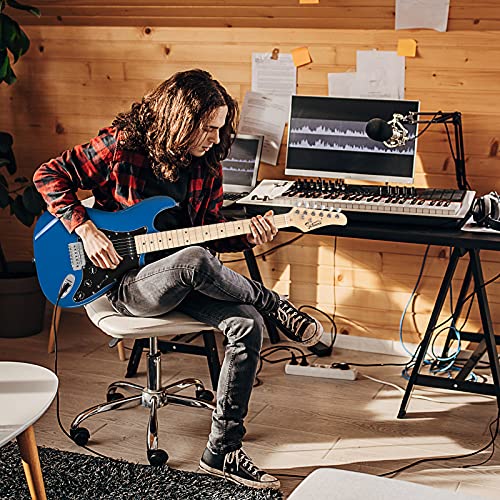 Image of GLARRY Full Size Electric Guitar for Music Lover Beginner with 20W Amp and Accessories Pack Guitar Bag (BLUE, 39 inch Right Handed)