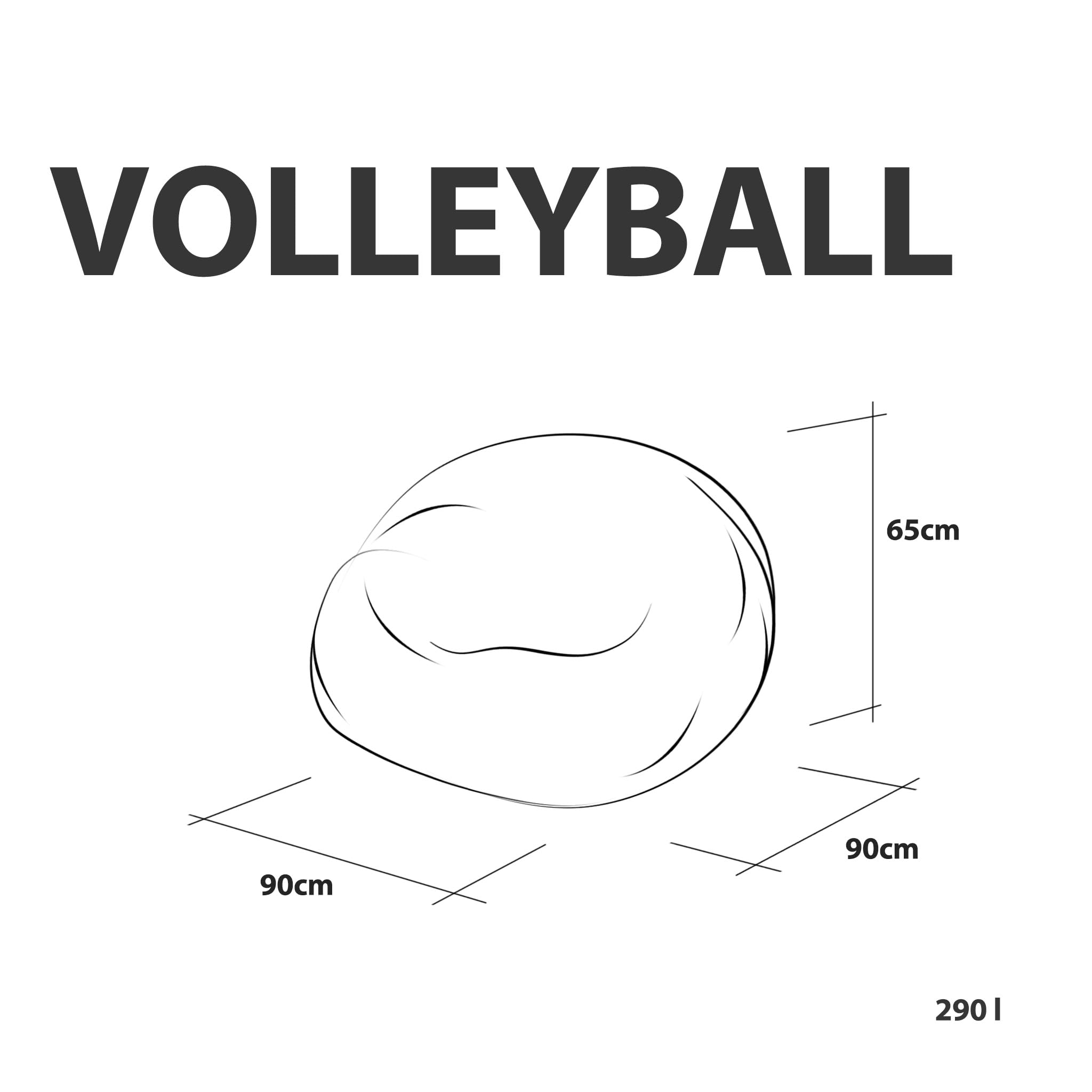 Ecopuf Voetbalzak M - Speelkussen duurzaam materiaal - Ideaal voor voetbalfans, kinderen - Zitzak woonkamer - Fluwelen poef - Poefzak gamestoel - 65x45cm - Donkerbruin E13