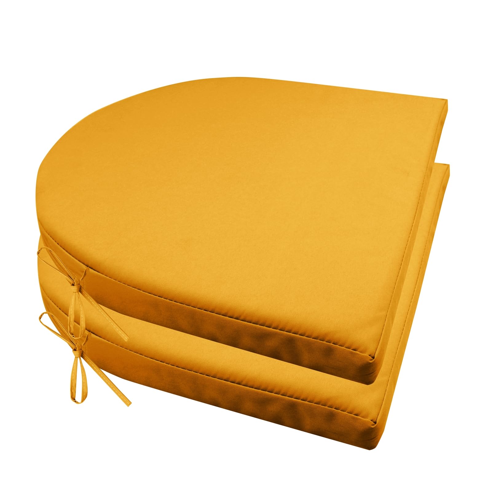 Coussins de terrasse imperméables jaunes avec attaches pour jardin