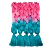 Vista 92 de Benehair 1 paquete de 1 paquete de extensiones de cabello trenzado de 24 pulgadas, extensiones de cabello sintético de alta temperatura, extensiones