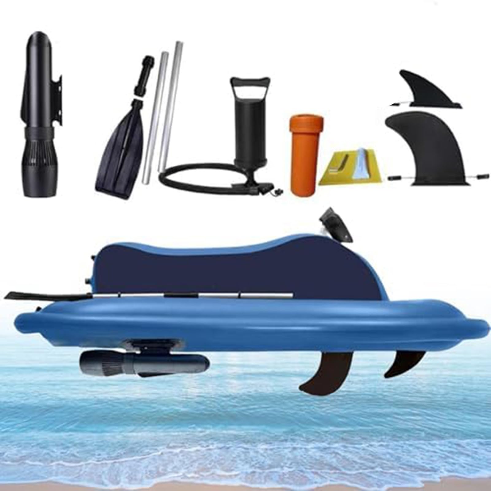LQQYJSM Foldable 2-in-1 Electric Inflatable Jet Ski & Diving Underwater Scooter 500W16A