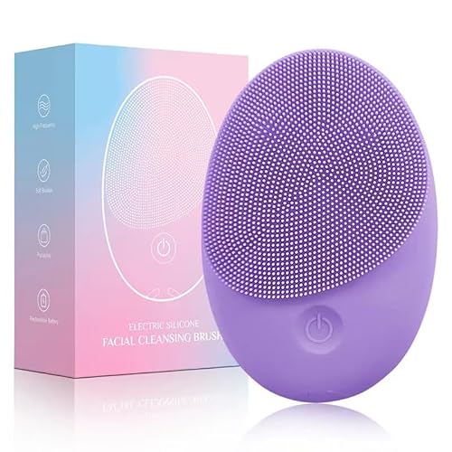 Escova de limpeza facial de silicone, impermeável, silicone extra macio para verniz de unhas e peeling facial, antienvelhecimento, impermeável, limpeza facial, ideal para todos os tipos de pele