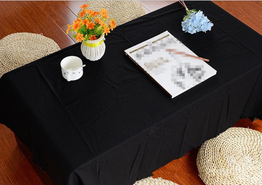 GFYWZ Black cotton table cloth , 90*140cm