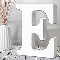 Vista 10 de AOCEAN Letras de madera blanca de 6 pulgadas, letras de madera sin terminar para decoración de pared, letras de pie, rebanadas, decoración