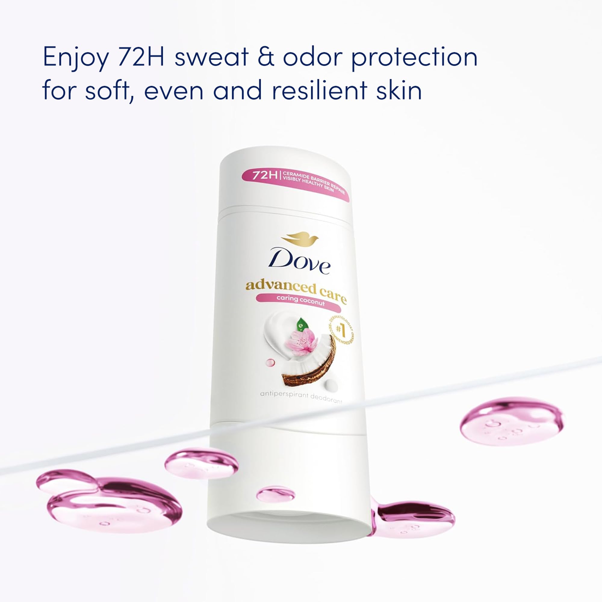 Dove Caring Coconut Antiperspirant - 48 Hour Protection -4 Dove Caring Coconut Antiperspirant - 48 Hour Protection -4