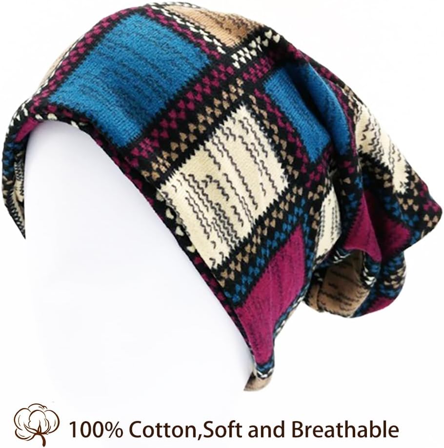 Glamorstar Floral Lace Beanie Hat Chemo Cap Stretch Slouchy Turban Headwear - Image 5