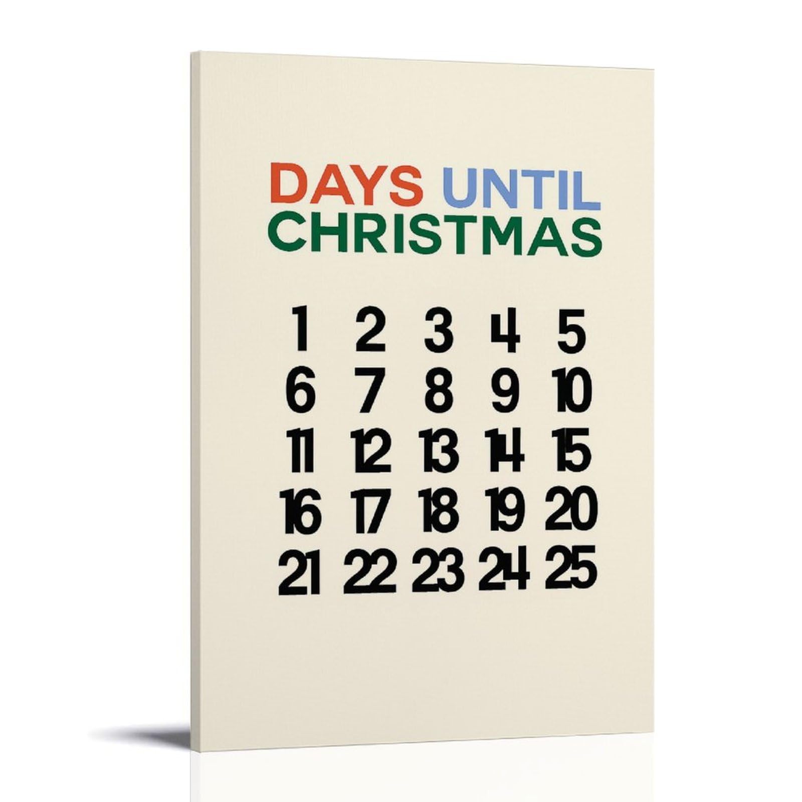 Calendario dell'Avvento di Natale, poster su tela, stampa artistica contemporanea e alla moda, decorazione da parete per cucina, appartamento, ufficio