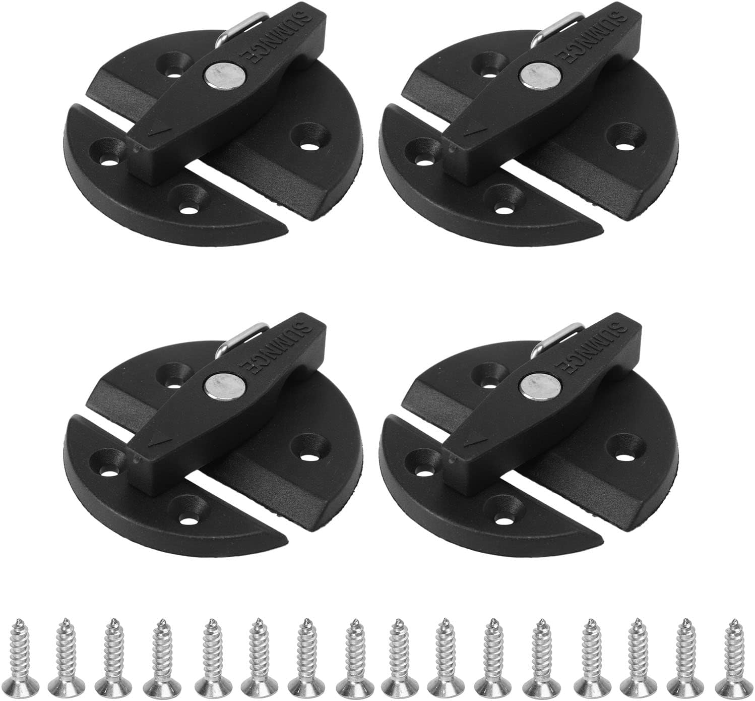 Boat Twist Latch Kit, 4 Sets Turn Button Latch Loft Hatch Catch