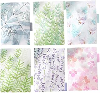 FOYTOKI 6 Peças Divisores De Fichário A5 Divisor De Caderno Divisórias De Páginas Abas Coloridas Cartões De Caderno Pastas De Caderno Abas Coloridas Inseríveis Página Fichário Organizador